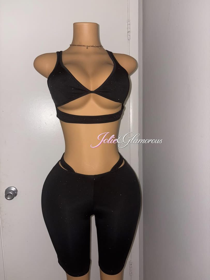 Not So Simple Capri Set- Black