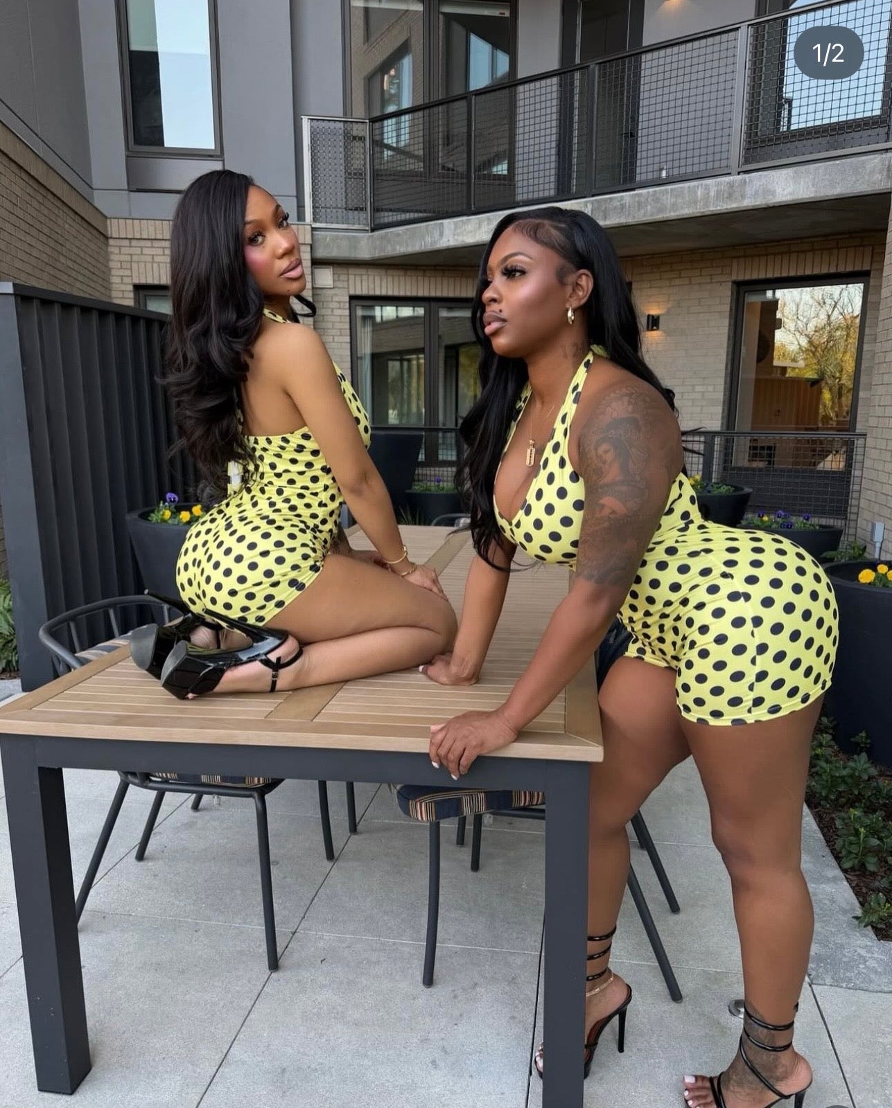 Polka twins Romper