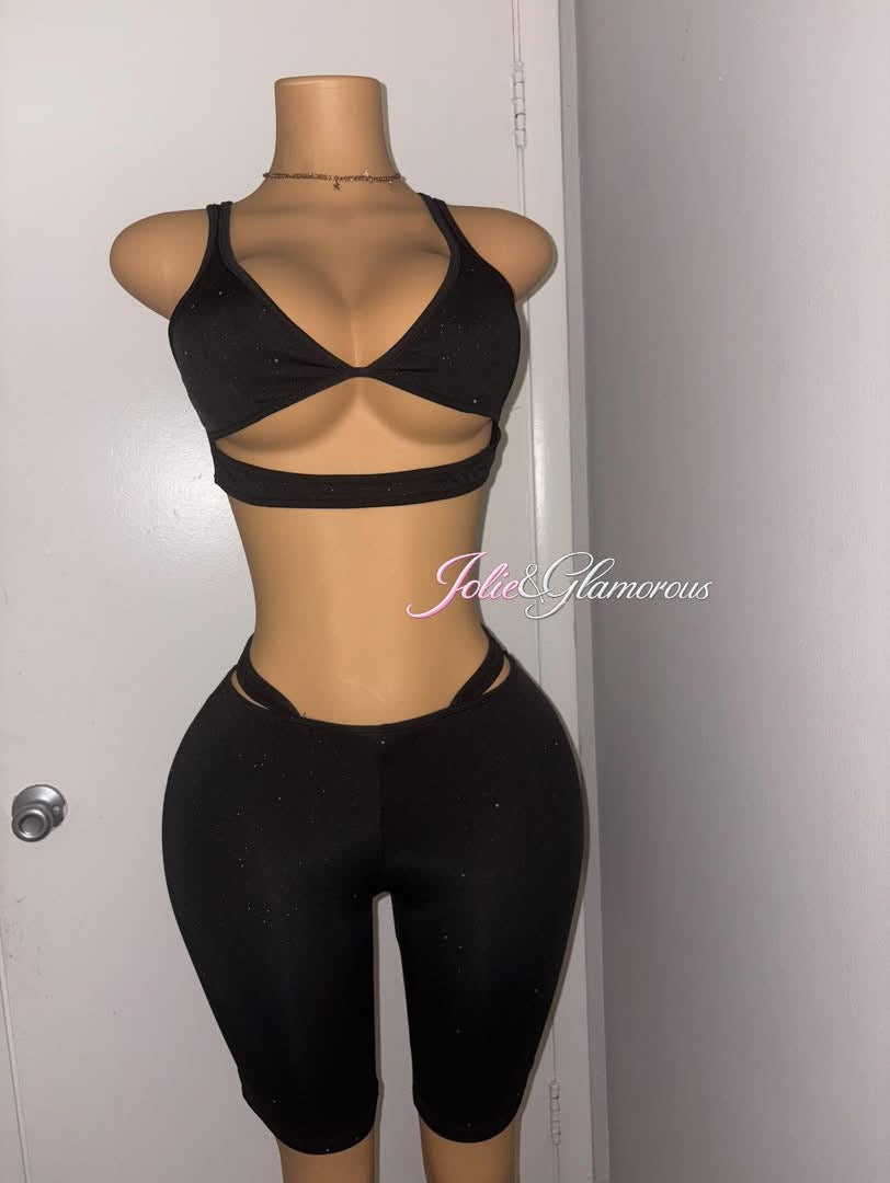 Not So Simple Capri Set- Black