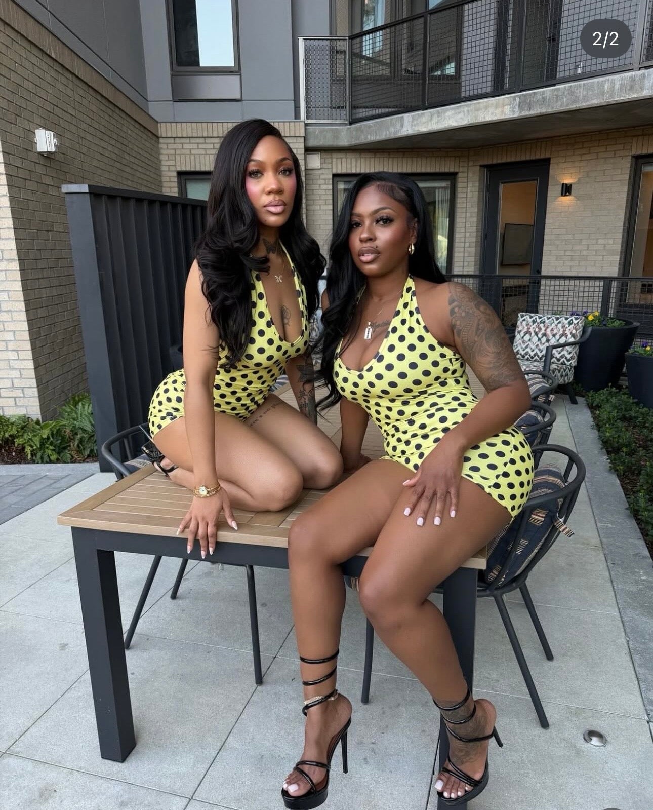 Polka twins Romper