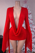 IRAEL Elegant  RED Mini Dress