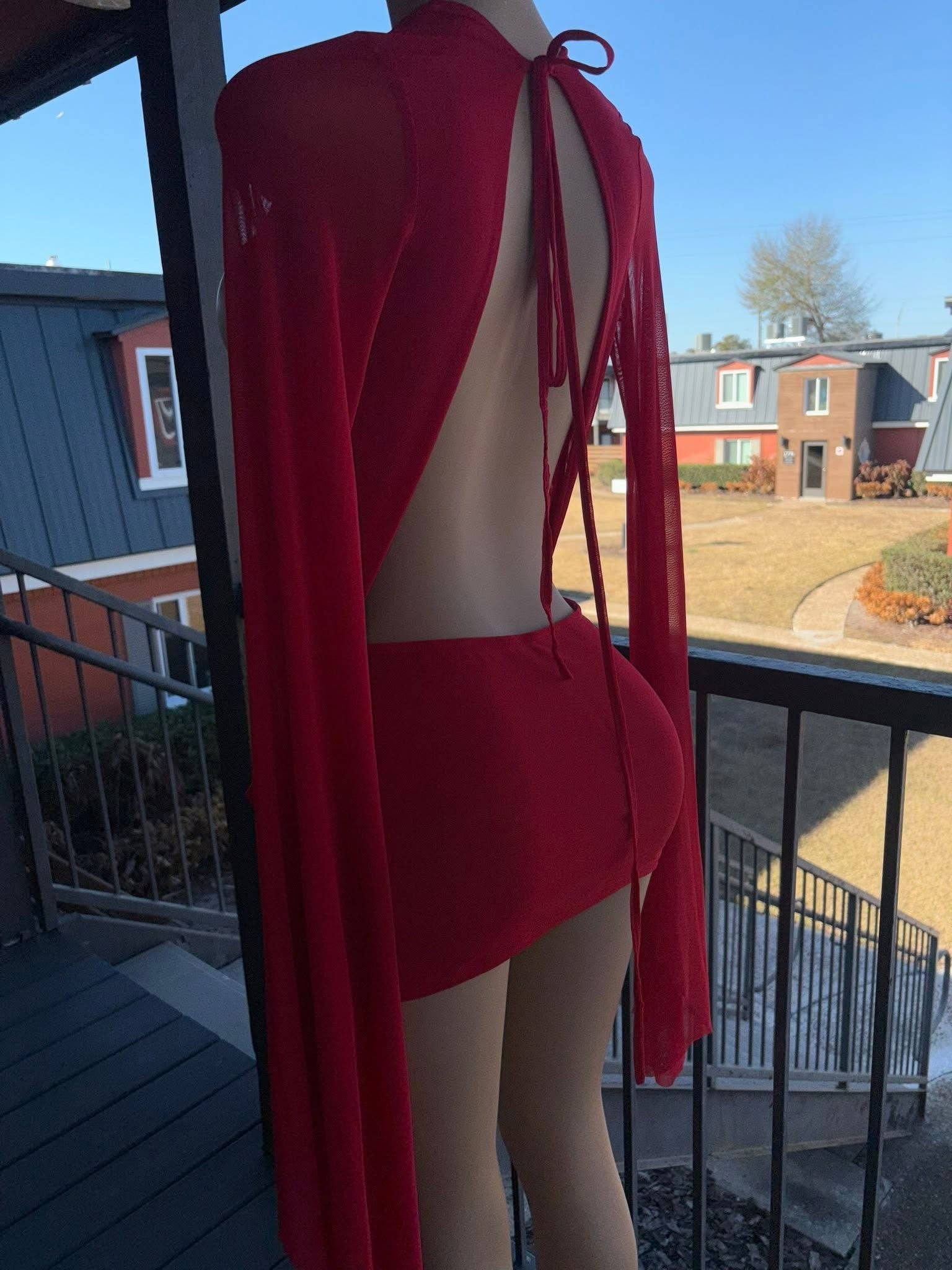 IRAEL Elegant  RED Mini Dress