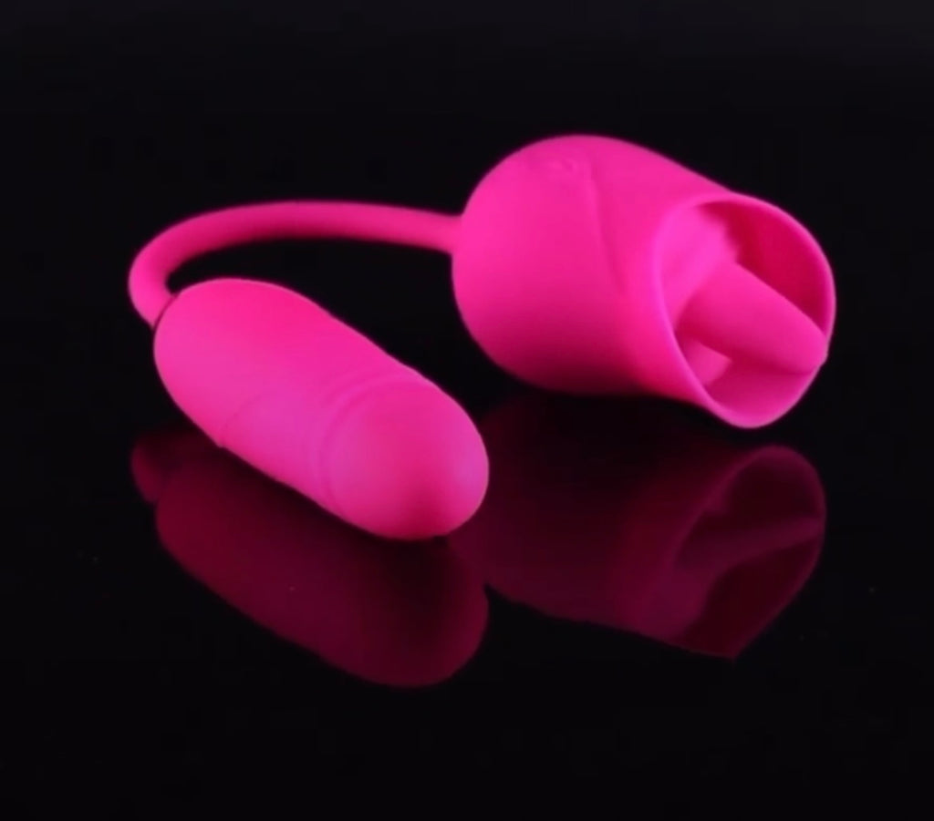 Daddy twins- rose tongue dildo.