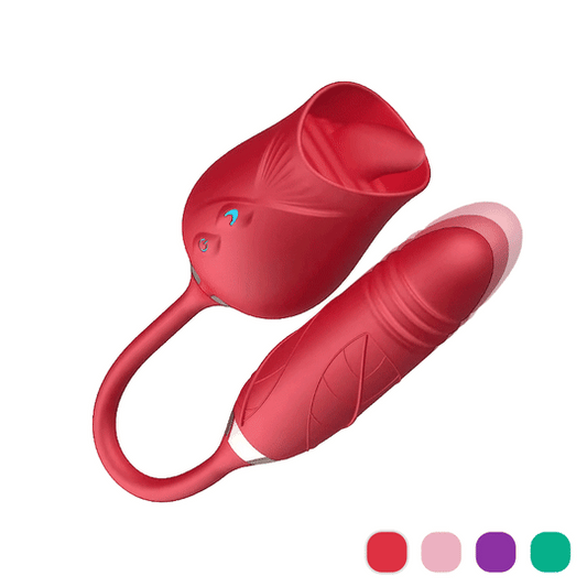 Daddy twins- rose tongue dildo.